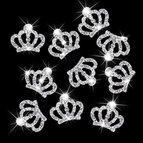 Beaupretty 10pcs Flatback Crystal Accessory Wedding Decor Rhinestone Embellishments for Crafts Cellphone Embellishments Acrylic Embellishment Pageant Brooch Stick Flower Bride Rhinestones in Saudi Arabia