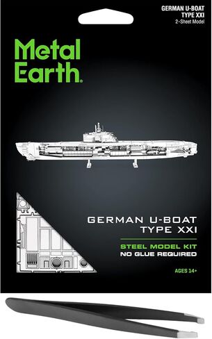 Metal Earth German U-Boat Type XXI 3D Metal Model Kit Bundle with Tweezers Fascinations in Saudi Arabia