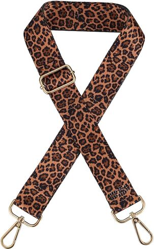 أشرطة محفظة واسعة من JOCAHULFX، قابلة للتعديل مقاس 31.5-55 بوصة حزام كتف بديل لمحفظة كروس وحقيبة يد قماشية للنساء - جلد الفهد in Kuwait