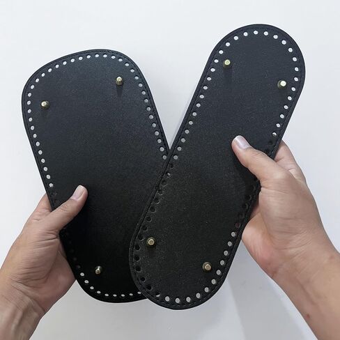 Yayatty 4 Color PU Leather Bag Bottom Base Crochet Bag Bottom, Rectangle Knitting Crochet Bags Bottom for Bags, DIY Shoulder Bag Crochet Accessories, Purse Making Supplies, 18 x 8cm in Saudi Arabia