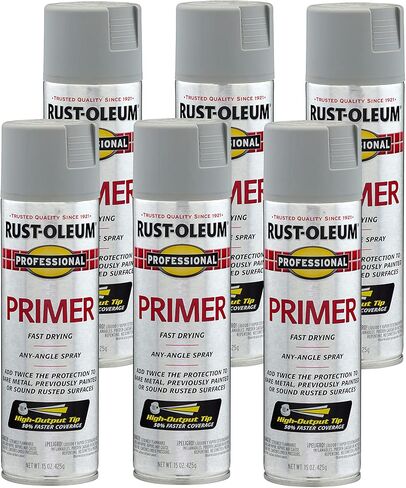 بخاخ تمهيدي احترافي من Rust-Oleum 7569838-6PK، 15 أونصة، أحمر مسطح، 6 عبوات in Kuwait