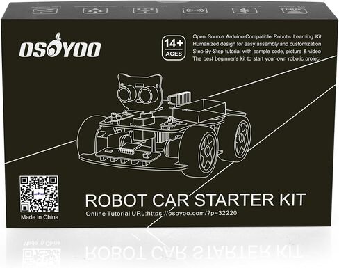 OSOYOO Robot Car Starter Kit for R3 | STEM Remote Controlled Educational Motorized Robotics for Building Programming Learning How to Code | IOT Mechanical DIY Coding for Teens Adults in Saudi Arabia