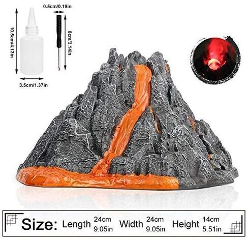 Erupting Volcano Model Dinosaur Toys with Mat & Trees,Dinosaur Playset Science Kit for Kids 3-5 in Saudi Arabia