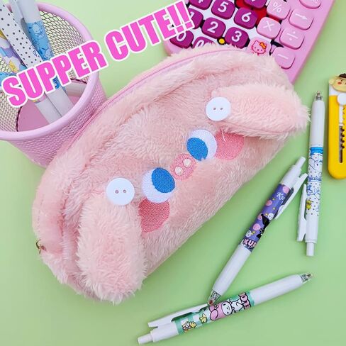 مقلمة لطيفة من كويسويم، مقلمة يابانية كاواي للوازم المدرسية، حقيبة قرطاسية وحامل حقيبة (خنزير بينك) in Kuwait