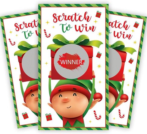 60Pcs Christmas Scratch Off Cards Elf Christmas Game Scratch Cards Elf Xmas Scratch Off Game Cards for Winter Holiday Party Games Teacher Reward Cards Blank Gift Certificates Supplies in Saudi Arabia