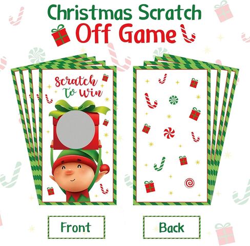 60Pcs Christmas Scratch Off Cards Elf Christmas Game Scratch Cards Elf Xmas Scratch Off Game Cards for Winter Holiday Party Games Teacher Reward Cards Blank Gift Certificates Supplies in Saudi Arabia