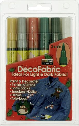 Uchida Marvy Deco Fabric Fine Point Tip Marker Art Supplies, Blue in Saudi Arabia