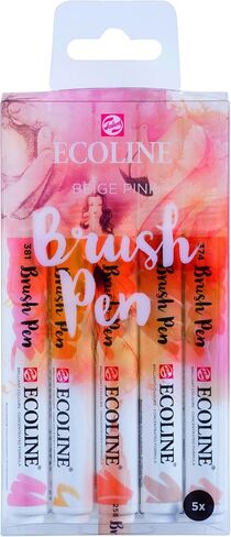 Ecoline Liquid Watercolor Brush Pen, Set of 5 - Beige Pink (11509911) in Saudi Arabia