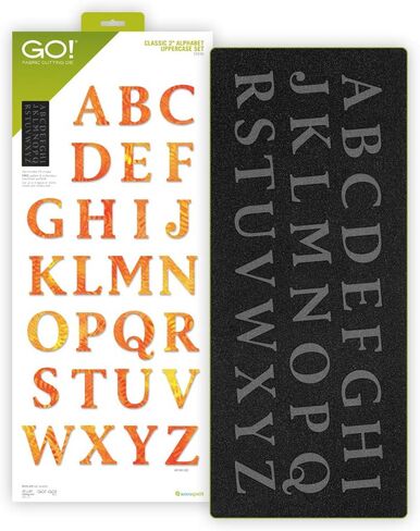 أكيوكويلت اذهب! قالب قطع قماش بأحرف أبجدية كلاسيكية مقاس 2 بوصة in Kuwait