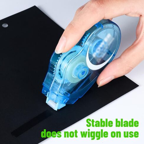 بكرة شريط مزدوجة الجوانب من BOUMUSOE، 8 مم × 10 متر، 4 عبوات من شريط لاصق القصاصات، موزع شريط لاصق شفاف لتغليف الهدايا، وسجلات القصاصات، والحرف اليدوية، والمشروعات الفنية in Kuwait