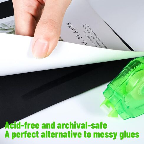 بكرة شريط مزدوجة الجوانب من BOUMUSOE، 8 مم × 10 متر، 4 عبوات من شريط لاصق القصاصات، موزع شريط لاصق شفاف لتغليف الهدايا، وسجلات القصاصات، والحرف اليدوية، والمشروعات الفنية in Kuwait