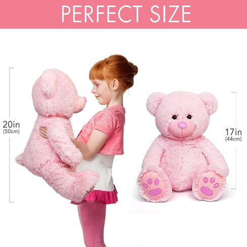 LotFancy Teddy Bear Stuffed Animals, 20 inch Soft Plush Toy, Brown in Kuwait