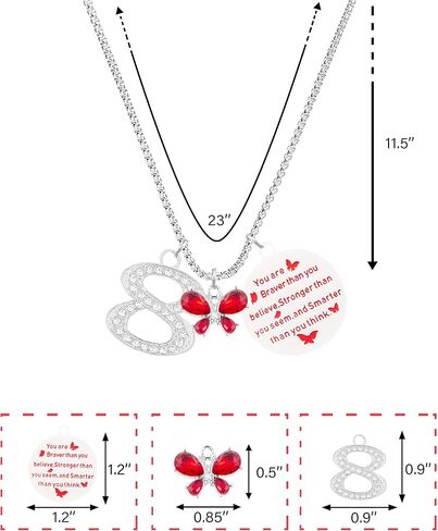 هدايا عيد الميلاد الثامن للفتيات، سوار سحر عيد الميلاد الثامن، قلادة عيد الميلاد الثامن، لوازم حفلات عيد الميلاد الثامن، زينة عيد الميلاد الثامن للفتيات، مجوهرات عيد ميلاد عمرها 8 سنوات للفتيات in Kuwait