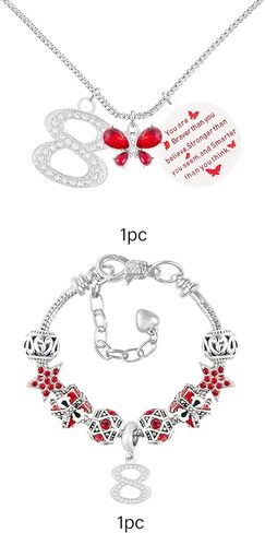 هدايا عيد الميلاد الثامن للفتيات، سوار سحر عيد الميلاد الثامن، قلادة عيد الميلاد الثامن، لوازم حفلات عيد الميلاد الثامن، زينة عيد الميلاد الثامن للفتيات، مجوهرات عيد ميلاد عمرها 8 سنوات للفتيات in Kuwait