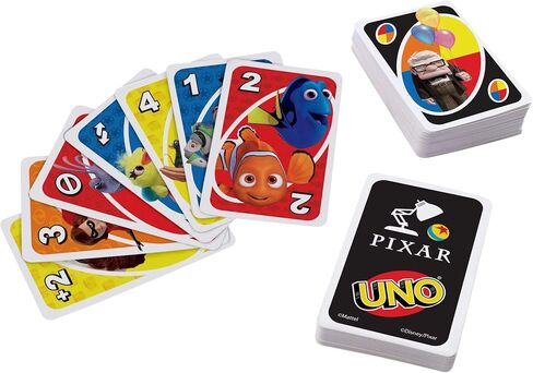 Mattel Games UNO Pixar 25th Anniversary Card Game with 112 Cards & Instructions in Storage Tin for Players 7 Years & Older, Kid, Family & Adult Game Night in Saudi Arabia