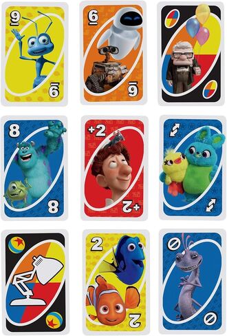 Mattel Games UNO Pixar 25th Anniversary Card Game with 112 Cards & Instructions in Storage Tin for Players 7 Years & Older, Kid, Family & Adult Game Night in Saudi Arabia