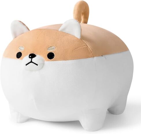Ditucu 19.6 inch Shiba Inu Stuffed Animal Toy Cute Anime Corgi Akita Dog Plush Pillow Kawaii Plushie Best Gifts for Kids Black in Kuwait