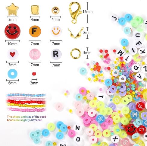 24500+ قطعة من الخرز لمجموعة صنع المجوهرات، قلادة من طين البوليمر المستدير الملون من Funtopia، خرز بذور زجاج هيشي لمجموعة صنع السوار، هدية يدوية للأطفال البنات in Kuwait