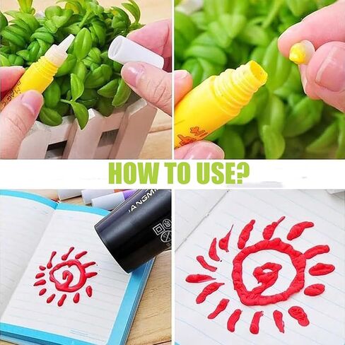 قطعتان من الأقلام السحرية المنتفخة للأطفال، أقلام الفشار السحرية، أقلام رسم الفشار الفقاعية DIY، أقلام ألوان الفشار، قلم الفقاعات المنتفخة، قلم آمن للفن ثلاثي الأبعاد، قلم الفشار السحري، قلم طلاء ملون للفشار السحري in Kuwait