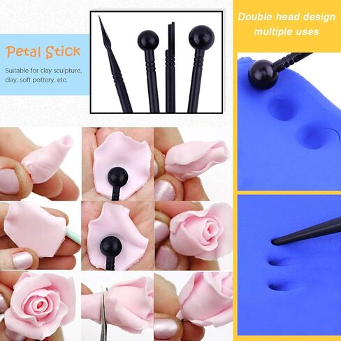 Rustark Polymer Clay Tools, 24 pcs Modeling Clay Sculpting Tools Include Rubber Tip Pens,Ball Stylus, Modeling Tools Pottery Tools for Pottery Sculpture, Rock Painting, Art Carving Embossing in Kuwait