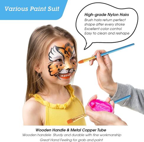 54 Pieces Halloween Face Painting Stencil Sets Halloween Pumpkin Ghost Stencils Blue Painting Brushes Kids Women Paint Stencils Hollow Tattoo Template for Halloween Holiday Party Makeup Face Painting in Saudi Arabia