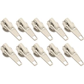 1000pcs #5 Bulk Metal Zipper Slider Pulls for Coil Teeth - Beige