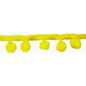 Pompom Fringe , Yellow