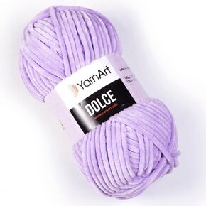 Yarn Art Dolce Yarn 100% MicroPolyester Velvet Blanket Amigurumi Super Bulky :6 Baby Chenille Yarn (1 Skein, 745-LIGHT Cream) in Kuwait