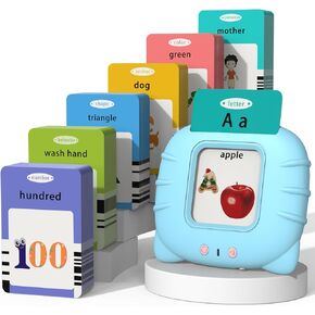 Startcan Talking Flash Cards Toys for Toddlers 3 4 5 6, Learn ABC, Numbers 0-100, Phrases, Objects, Adjectives, and More Dolch Sight Words,280 Cards with 560 Words/Phrases