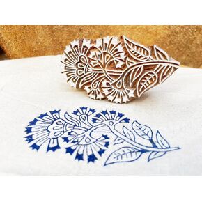 Wooden Block Stamp Floral Handmade Pailsly Patterned Block, Textile Printing Equipment, Home & Office Decor, Cookies Aand Henna in Saudi Arabia
