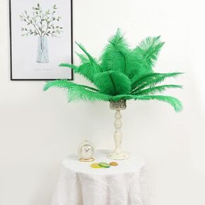 Natural Ostrich Feathers Bulk 14-16 inches (35-40cm) for Wedding Party Centerpieces, Flower Arrangement and Home Decoration (Black 20pcs)