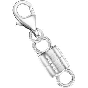 Dailyacc 925 Silver Lobster Magnetic Necklace Clasps and Closures Safety Sterling Silver with 14K Gold Jewelry Converters for Bracelets Chain Extender