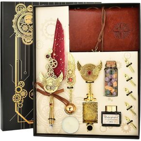 مجموعة خط هيثرون من أقلام خشبية وجذع زجاجية مع 6 سنون و5 زجاجات الحبر in Kuwait