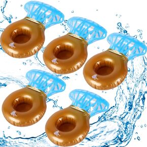 iShyan Inflatable Drink Holder 5 Pack Pool Float Drink Holders Cup Floaties for Summer Pool Party