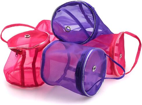 Zerodeko حقيبة تخزين شبكية حمل أداة حمل حقيبة أداة منظم حقيبة تخزين الغزل حقائب حمل للسفر تخزين حقيبة يد دليل الغزل قوس غزل الصوف الوردي سلة الغزل الفارغة منظم الغزل in Kuwait