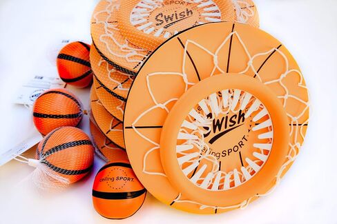 Ceiling Swish: Indoor Mini Basketball Hoop for Kids Toy Game - Includes Basketball Net Backboard and Two Mini Basketballs in Saudi Arabia