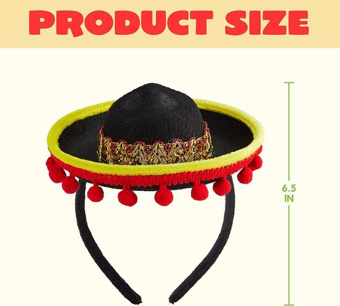 JOYIN 3 PCs Cinco De Mayo Fiesta Fabric and Straw Sombrero Headbands Party Costume for Fun Fiesta Hat Party Supplies, Luau Event Photo Props, Mexican Theme Decorations, Dia De Muertos and Party Favors in Saudi Arabia