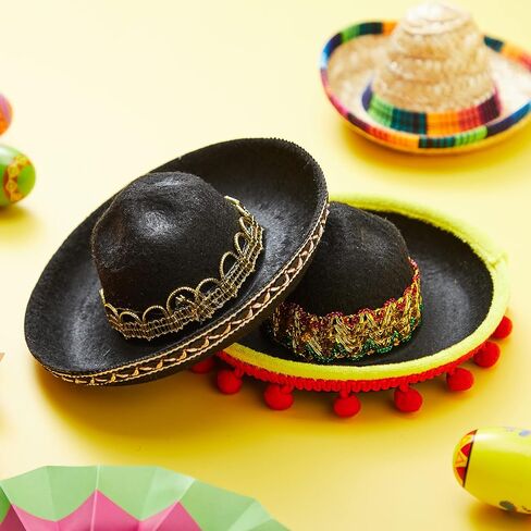 JOYIN 3 PCs Cinco De Mayo Fiesta Fabric and Straw Sombrero Headbands Party Costume for Fun Fiesta Hat Party Supplies, Luau Event Photo Props, Mexican Theme Decorations, Dia De Muertos and Party Favors in Saudi Arabia