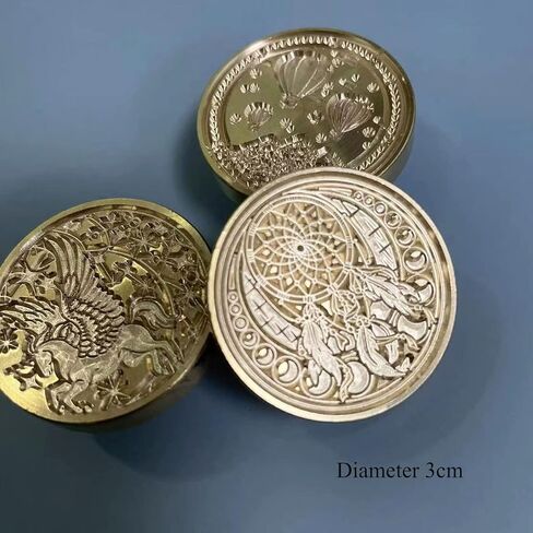 YOKIOU 3 قطع ختم الشمع الوردي ختم الرأس استبدال الرجعية العتيقة ختم الشمع سكرابوكينغ طوابع رئيس لدعوات حفل زفاف هدية فكرة الديكور in Kuwait