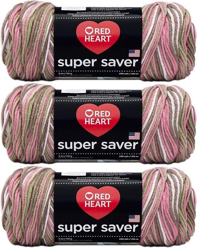 Red Heart Super Saver Yarn (3-Pack) Pink Camo E300-972 in Saudi Arabia