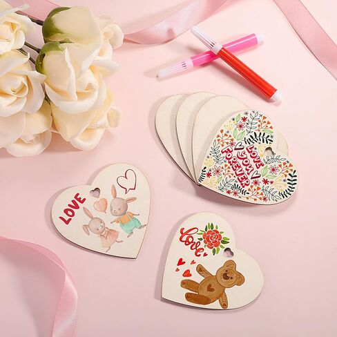 60Pcs Wood Cutouts Ornaments for Crafts Butterfly Flower Unfinished Wooden Slices DIY Paint Crafts Blank Hanging Embellishment for Painting Spring Holiday Party Supplies Home Decoration in Saudi Arabia