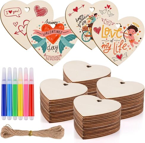 60Pcs Wood Cutouts Ornaments for Crafts Butterfly Flower Unfinished Wooden Slices DIY Paint Crafts Blank Hanging Embellishment for Painting Spring Holiday Party Supplies Home Decoration in Saudi Arabia