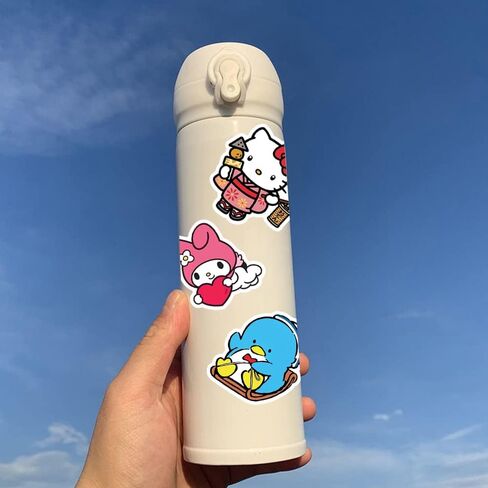 100 قطعة من ملصقات ماي ميلودي كورومي هالو كيتي، ملصقات كرتونية يابانية سينامورول كيروبي بومبورين للاطفال والمراهقين والبالغين، ملصقات فينيل متينة للابتوب للجيتار الممتص للصدمات (ملصقات سانريو) in Kuwait