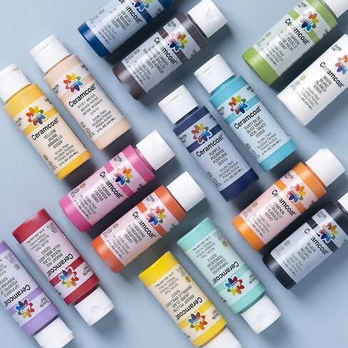 Delta Creative PROMOADA3 16 Color Ceramcoat Acrylic Paint Set, Colors may vary, 2 Fl Oz (Pack of 16) in Saudi Arabia