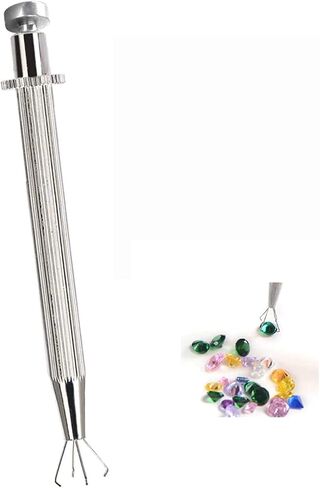 Prong Pick-up, 4 Prongs Diamond Holder Tool with Spring Loaded Plunger Can Grabs Beads Jewelry, Gem Claw Suitable for Precision Sorting Work in Saudi Arabia