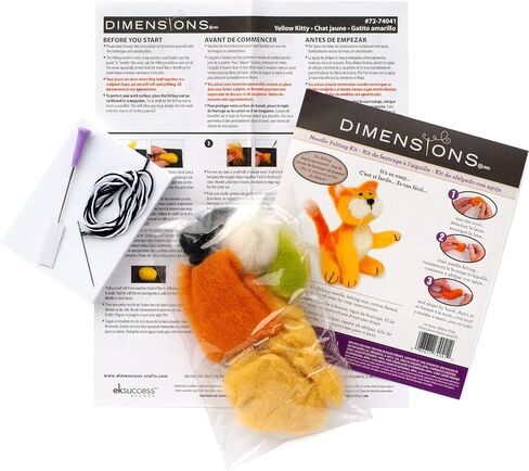 Dimensions Yellow Cat Felt Animals Needle Felting Kit, 3'' x 2.5'' in Saudi Arabia