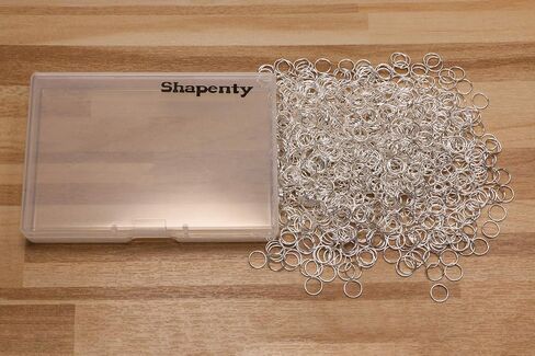 Shapenty 1000PCS Silver Plated Iron Open Jump Rings Connectors Bulk for DIY Craft Earring Necklace Bracelet Pendant Choker Jewelry Making Findings and Key Ring Chain Accessories (Silver, 8mm) in Saudi Arabia