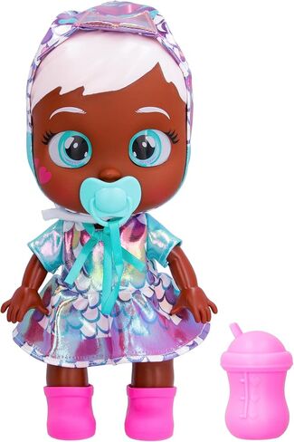 Cry Babies Stars Ayla -12" Baby Doll | Dino Themed Shiny Iridescent Dress, for Girls and Kids 18M and Up in Kuwait