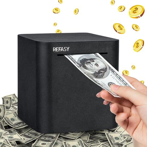 Refasy Adult Piggy Bank,Metal Saving Box Stainless Steel Piggy Bank for Real Money Cash Coin Can Piggy Bank for Adults Must Break to Open Money Bank Savings Box for Cash Saving 4.72 inch in Kuwait