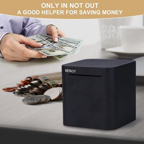 Refasy Adult Piggy Bank,Metal Saving Box Stainless Steel Piggy Bank for Real Money Cash Coin Can Piggy Bank for Adults Must Break to Open Money Bank Savings Box for Cash Saving 4.72 inch in Kuwait